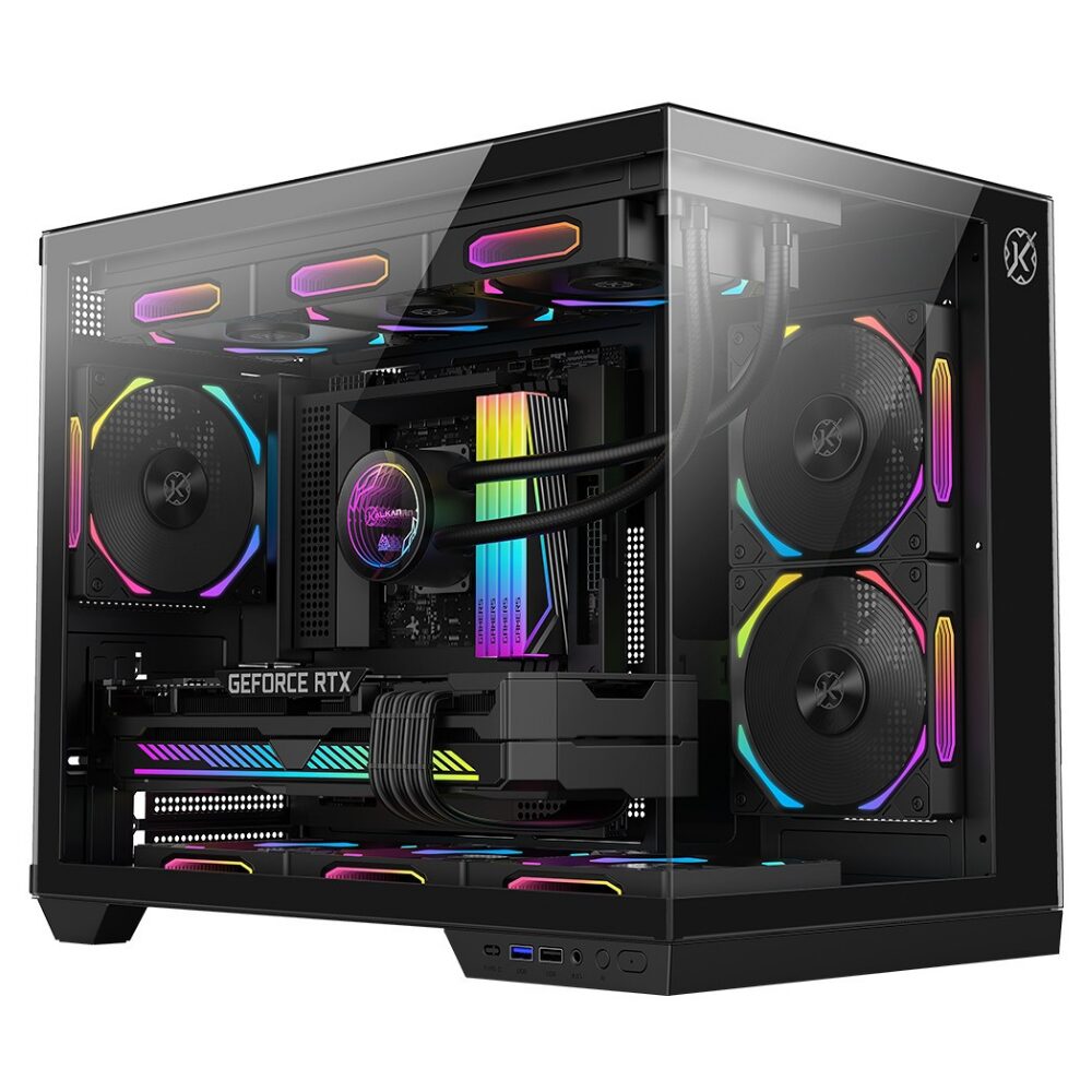 3230276b795e873cec8e4dfcd88f37b7.jpg Gabinete Gamer Kalkan Saga S/Fan S/Fonte Micro ATX USB 3.0 Compacto Preto - KLK00043 - Imagem 1