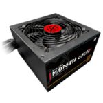 Fonte Gamer Kalkan Maxpower 650W ATX 80 Plus Bronze Cabos Flat Preto