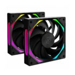 Kit 2 Fans Kalkan Halo ARGB 120mm 2200RPM Preto - KLK00019