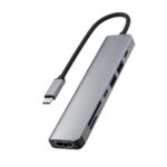Hub USB-C 7 em 1 4K HDMI SD/TF PD 100W Windows IOS Mac Android