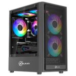 Gabinete Gamer Kalkan Vesir Flow S/Fan S/Fonte Micro-ATX Painel Frontal Mesh USB 3.0 Preto - KLK00082