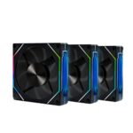 Kit 3 Fans Nordwind Round5 Forward PWM ARGB 120mm Black