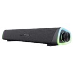 Caixa De Som Soundbar Gamer Trust X Axon RGB Soundbar Stereo 2.0 Preto C/Roda Volume - GXT 620