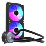 Water Cooler Kalkan Aura Lite 240mm ARGB Espelho Infinito 2900RPM 71.4CFM AMD/AM5/Intel - KLK00098