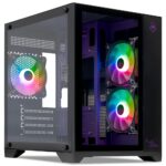 Gabinete Gamer Mancer CV100 Purple Edition 3 Fans MidTower Lateral De Vidro Preto - MCR-CV100-PEB