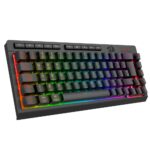 Teclado Membrana Gamer Redragon Crescent 68 Pro RGB 65% Tri-Mode USB 2.4GHz Bluetooth USB-C Preto - K519RGB-PRO - Imagem 2