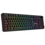 Teclado Gamer Membrana Redragon RM104 Volcano ARGB Sem Fio Tri-Mode USB 2.4GHz Bluetooth USB-C Full Size Preto - K526-WL - Imagem 2