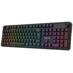 Teclado Gamer Membrana Redragon RM104 Volcano ARGB Sem Fio Tri-Mode USB 2.4GHz Bluetooth USB-C Full Size Preto - K526-WL - Imagem 3