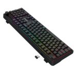 Teclado Gamer Membrana Redragon RM104 Volcano ARGB Sem Fio Tri-Mode USB 2.4GHz Bluetooth USB-C Full Size Preto - K526-WL - Imagem 5