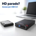 Case Gaveta Hd 3.5 Usb 3.0 Exbom Sata III Até 10tb Com Fonte Bivolt CGHD-G35 - Imagem 3