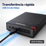 Case Gaveta Hd 3.5 Usb 3.0 Exbom Sata III Até 10tb Com Fonte Bivolt CGHD-G35 - Imagem 5