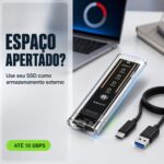 Case SSD M.2 NVMe USB-C 10 Gbps Transparente Snaker - Imagem 2