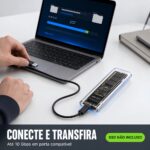 Case SSD M.2 NVMe USB-C 10 Gbps Transparente Snaker - Imagem 3