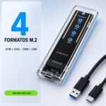 Case SSD M.2 NVMe USB-C 10 Gbps Transparente Snaker - Imagem 5