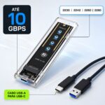 Case SSD M.2 NVMe USB-C 10 Gbps Transparente Snaker - Imagem 6