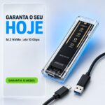 Case SSD M.2 NVMe USB-C 10 Gbps Transparente Snaker - Imagem 9