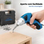 Mini Parafusadeira Sem Fio Recarregável 4.8V 49 Peças Exbom  Tipo C C/ Maleta 180 Rpm - Imagem 5