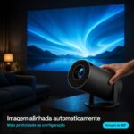 Projetor Portátil a'Gold 720p Wi-Fi Suporte 4K HDMI USB Até 130" Preto - PGT-HY330 - Imagem 3