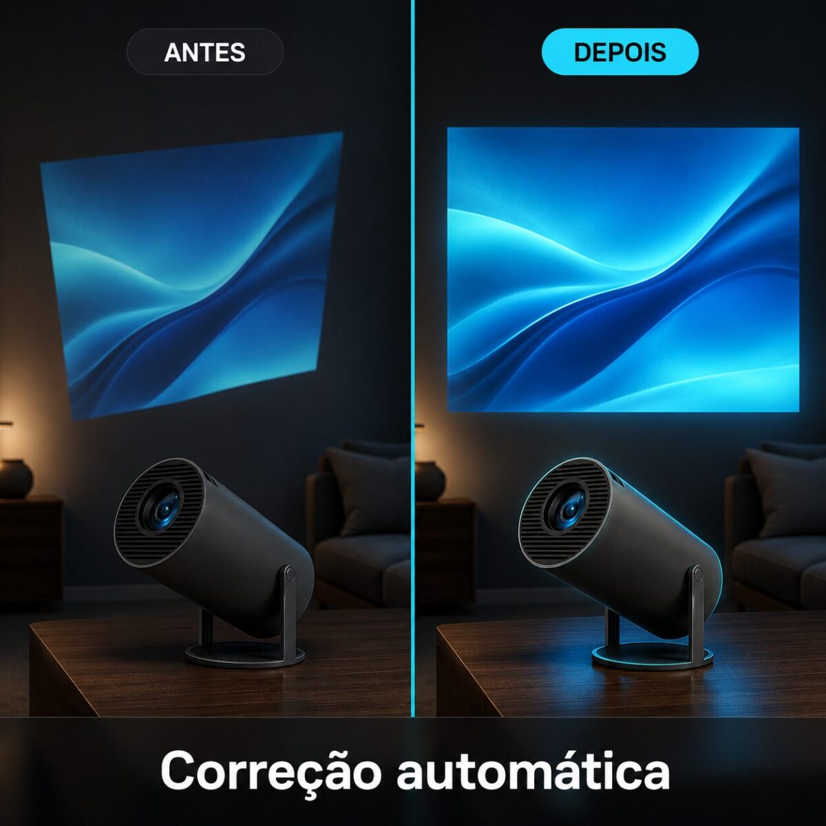 Projetor Portátil a'Gold 720p Wi-Fi Suporte 4K HDMI USB Até 130" Preto - PGT-HY330 - Imagem 8