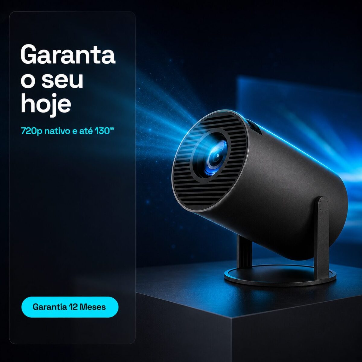 Projetor Portátil a'Gold 720p Wi-Fi Suporte 4K HDMI USB Até 130" Preto - PGT-HY330 - Imagem 9