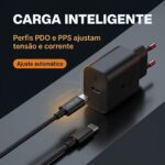 Kit Carregador e Cabo Turbo a'Gold USB-C 30W Preto - CA37-3 - Imagem 6