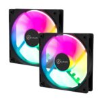Kit 2 Fans Kalkan Lumen RGB 2x120mm 1500RPM 1.19mmH2O Preto - KLK00018 - Imagem 3