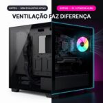 Kit 9 Fans Kalkan Lumen RGB 9x120mm 1500RPM 1.19mmH2O Preto - KLK00018 - Imagem 4