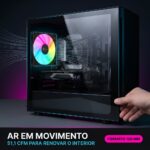 Kit 6 Fans Kalkan Lumen RGB 6x120mm 1500RPM 1.19mmH2O Preto - KLK00018 - Imagem 5