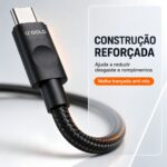 Cabo Turbo 60W Max USB-C Para USB-C a'Gold 1M Preto - CB125 - Imagem 6