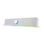Soundbar Gamer Trust Throne RGB Stereo 2.0 USB e 3.5mm 40mm 12W Branco - GXT619W - Imagem 3