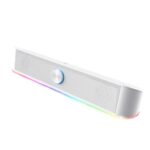 Soundbar Gamer Trust Rhox RGB Stereo RGB 2.0 40mm 12W 6WRMS Branco - GXT1619W - Imagem 5