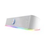 Soundbar Gamer Trust Throne RGB Stereo 2.0 USB e 3.5mm 40mm 12W Branco - GXT619W - Imagem 2