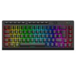 Teclado Membrana Gamer Redragon Crescent 68 Pro RGB 65% Tri-Mode USB 2.4GHz Bluetooth USB-C Preto - K519RGB-PRO