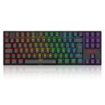 Teclado Gamer Redragon Kumara Elite Rainbow Switch Marrom TKL Tri-Mode USB-C/2.4GHz/Bluetooth - K552-KRS