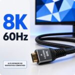 Cabo HDMI 2.1 Storm 8K 60Hz 3M Nylon Preto - Imagem 3