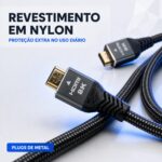 Cabo HDMI 2.1 Storm 8K 60Hz 3M Nylon Preto - Imagem 4