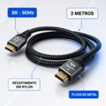 Cabo HDMI 2.1 Storm 8K 60Hz 3M Nylon Preto - Imagem 5