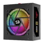 Fonte Gamer Redragon 650W ATX RGB Full Modular 80 Plus Gold Cabos Flat Preto - GC-PS013-1