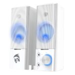 Caixa De Som Soundbar Redragon Orpheus GS550 LED Azul Estéreo 2.0 Branco - GS550W