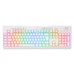 Teclado Óptico Gamer Redragon Brahma Pro RGB Switch Azul USB Branco - K586W
