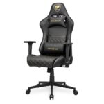 Cadeira Gamer Cougar Armor One V2 Gold Ajustável Couro PVC Até 120KG Preto e Dourado - CGR-AO2-GLB