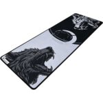 Mousepad Gamer Kalkan Howl Ext Lite Speed 900x300x3mm Borda Costurada Branco e Preto - KLK00106 - Imagem 4