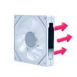 Kit 3 Fans Round5 Aurora ARGB PWM 120mm Com Controladora Branco - FW-W-2218 - Imagem 4