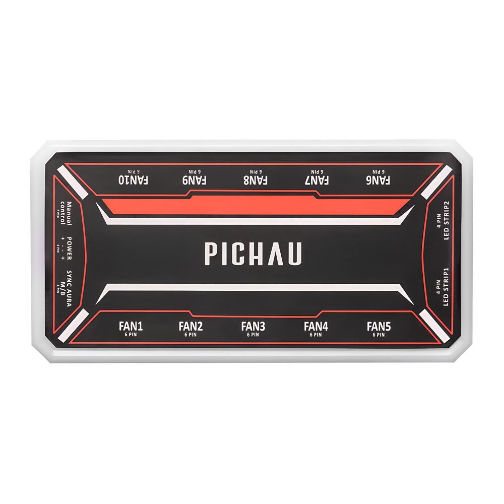 bb3298f4e92f4a7a7039927a9dec84c6.jpg Controladora Pichau Feather X6 ARGB 10 Portas - PG-FTX6-BK01 - Imagem 1