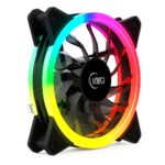 Cooler Fan KWG Gemini E1-1201 RGB 120mm 1500RPM Preto - Gemini E1-1201