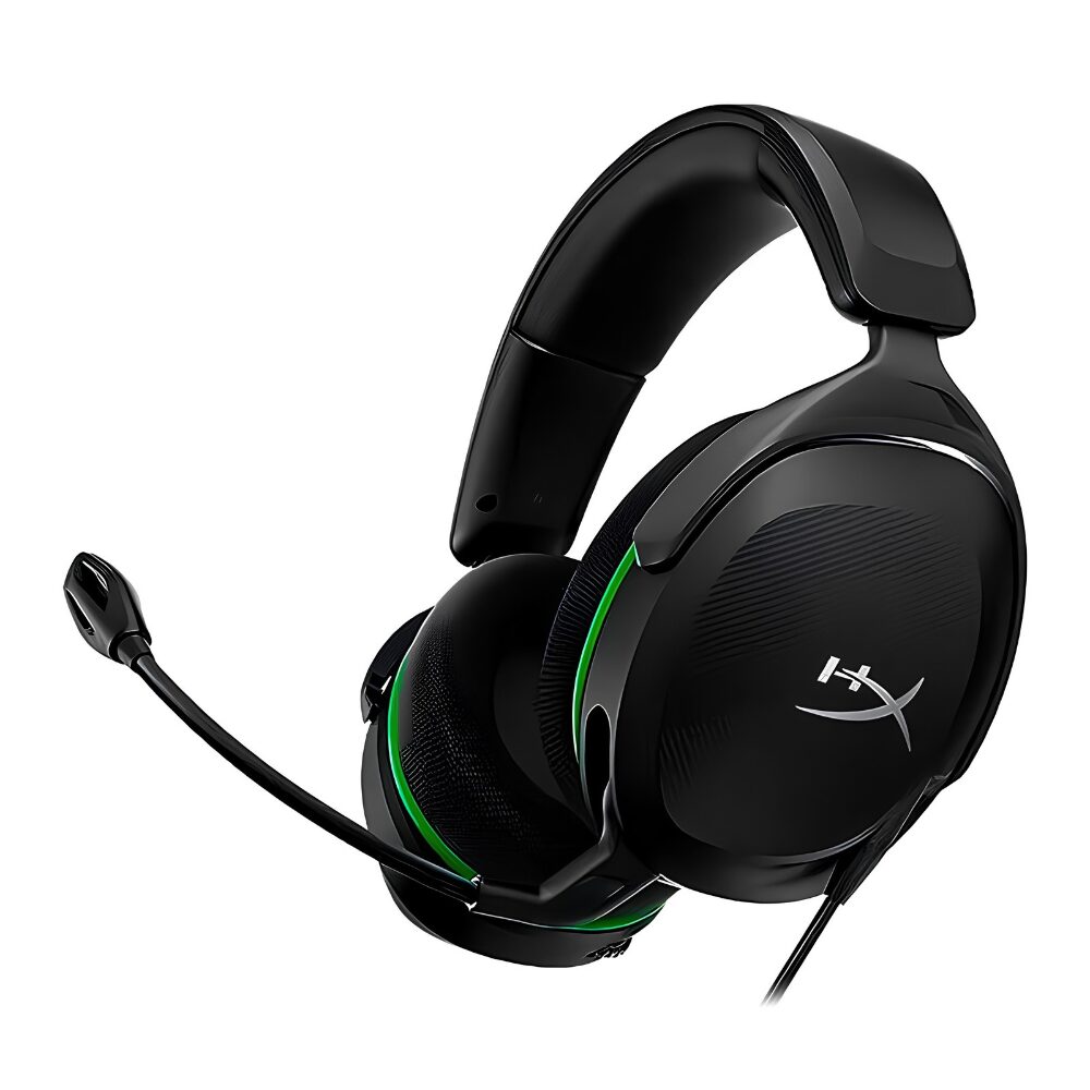 f329541fc8083a9a14e782f4b2cfe23b.jpg Headset Gamer HyperX CloudX Stinger 2 Core Xbox 40mm Preto e Verde - 6H9B8AA - Imagem 1