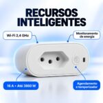 Smart Tomada MM 16A 3860W 2,4GHz 3 Pinos Branco - MM-ZNCZ - Imagem 5