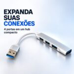 HUB Adaptador USB 4 Portas 1 USB 3.0 e 3 USB 2.0 - MM-USB4-U - Imagem 2