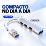 HUB Adaptador USB 4 Portas 1 USB 3.0 e 3 USB 2.0 - MM-USB4-U - Imagem 3