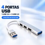 HUB Adaptador USB 4 Portas 1 USB 3.0 e 3 USB 2.0 - MM-USB4-U - Imagem 7